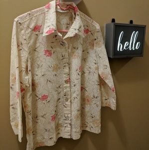 Gently Used First Issue Liz Claiborne Floral Shirt